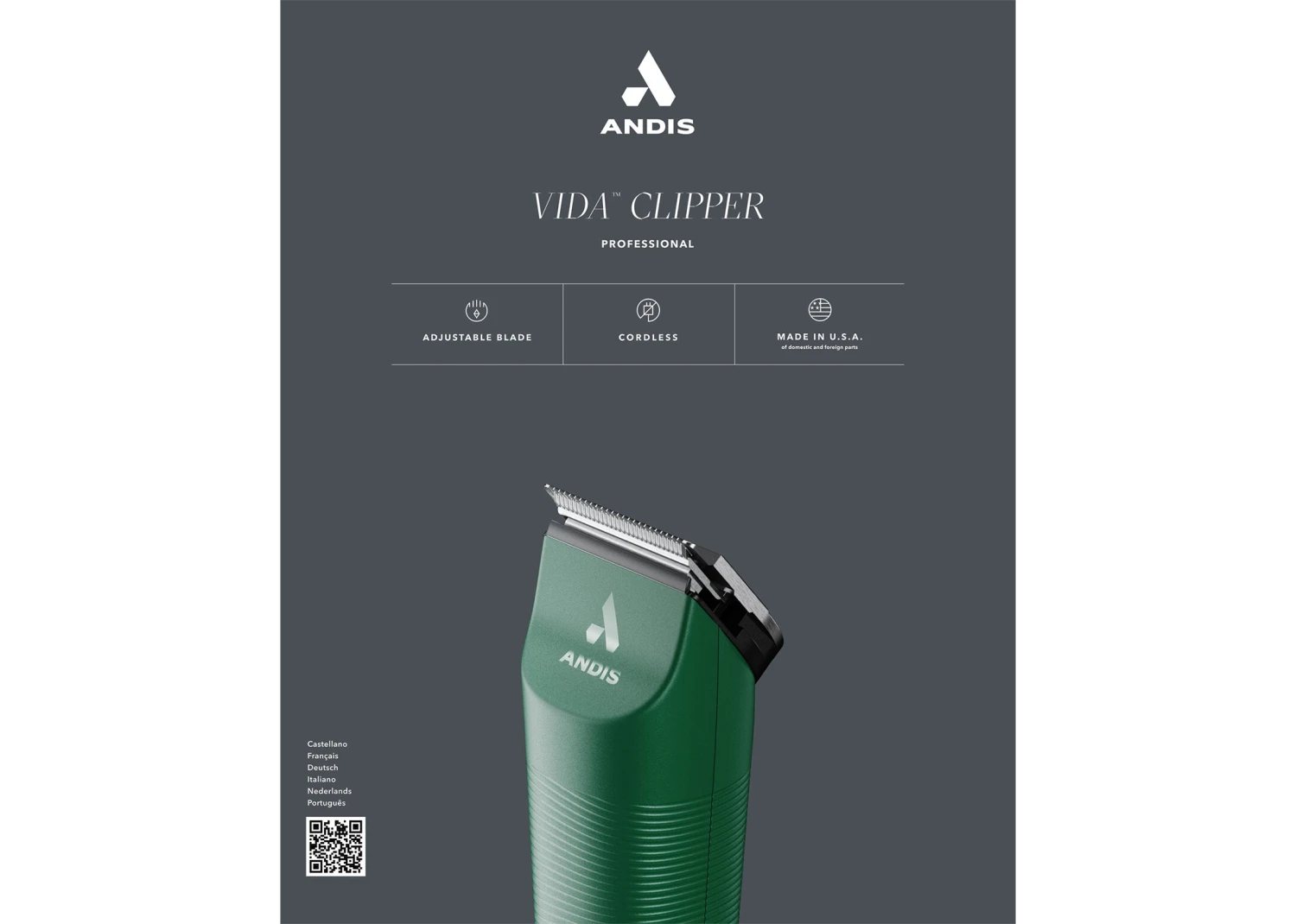 Andis Vida Cordless Clipper With Adjustable Blade 12 Andis Vida Cordless Clipper With Adjustable Blade - Image 10
