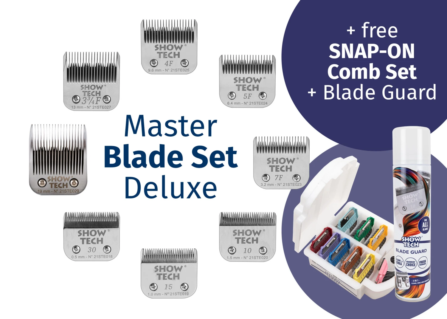 Show Tech Pro Blades Master Blade Set Deluxe 8 Pieces 3 Show Tech Pro Blades Master Blade Set Deluxe 8 Pieces
