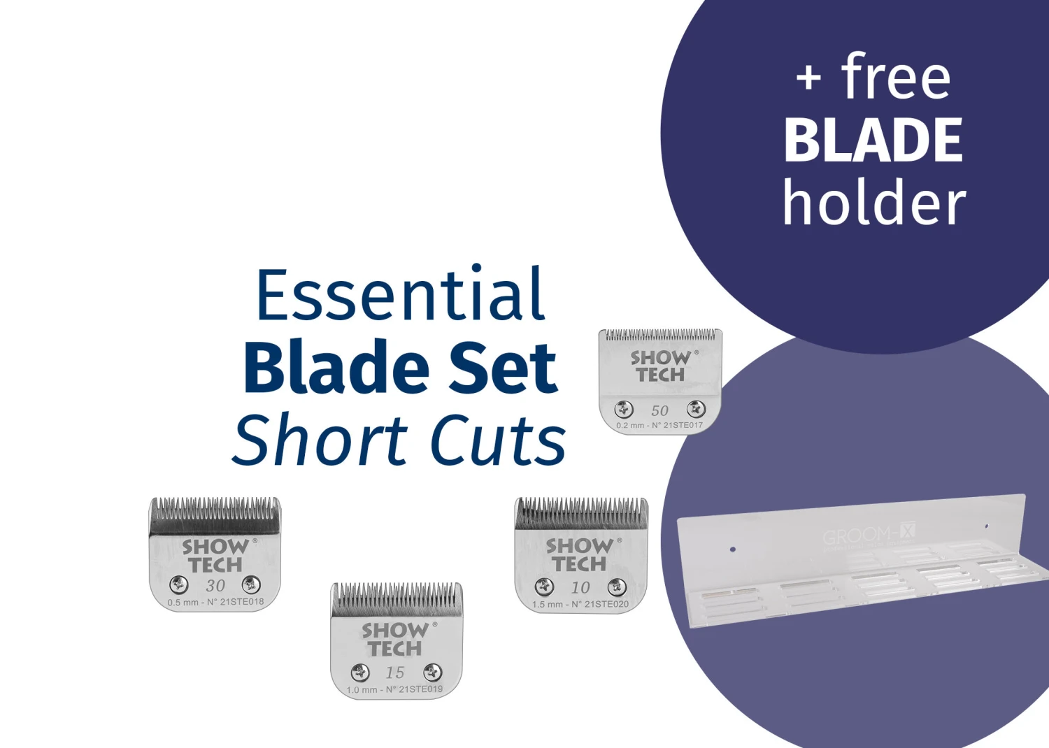 Show Tech Pro Blades Essential Blade Set Short Cuts 4 Pieces 3 Show Tech Pro Blades Essential Blade Set Short Cuts 4 Pieces