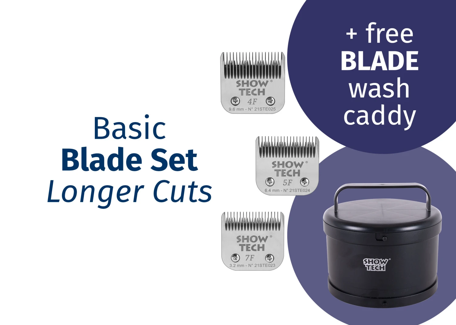 Show Tech Pro Blades Basic Blade Set Longer Cuts 3 Pieces 3 Show Tech Pro Blades Basic Blade Set Longer Cuts 3 Pieces