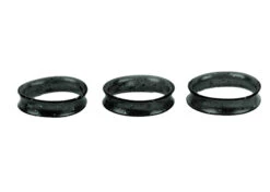 Show Tech Finger Ring 20mm Fine Black Glitter Scissor Rings 2 Pcs