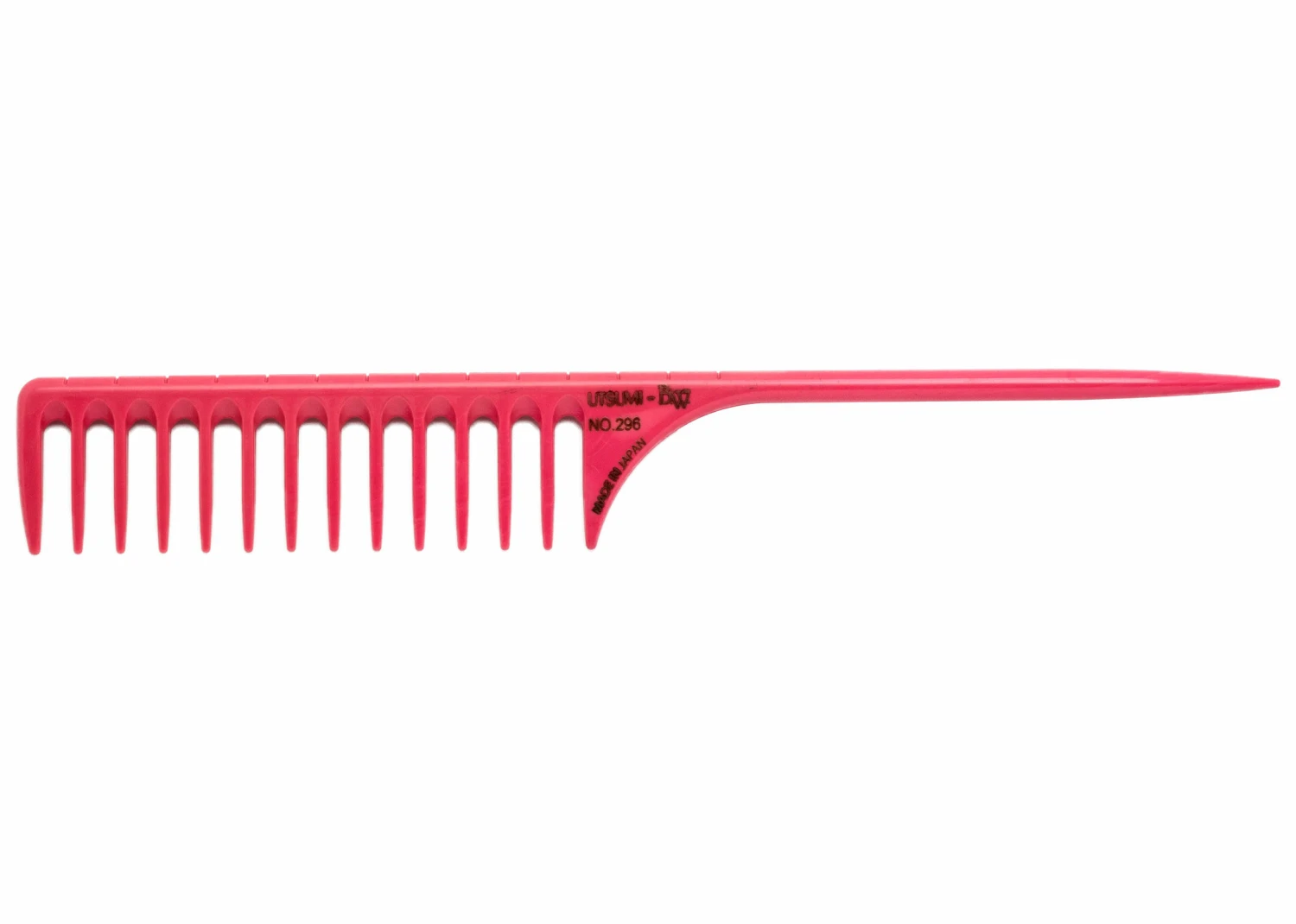 Utsumi BW Carbon Needle Comb NO296 25cm Comb Pink 3 Utsumi BW Carbon Needle Comb NO296 25cm Comb Pink