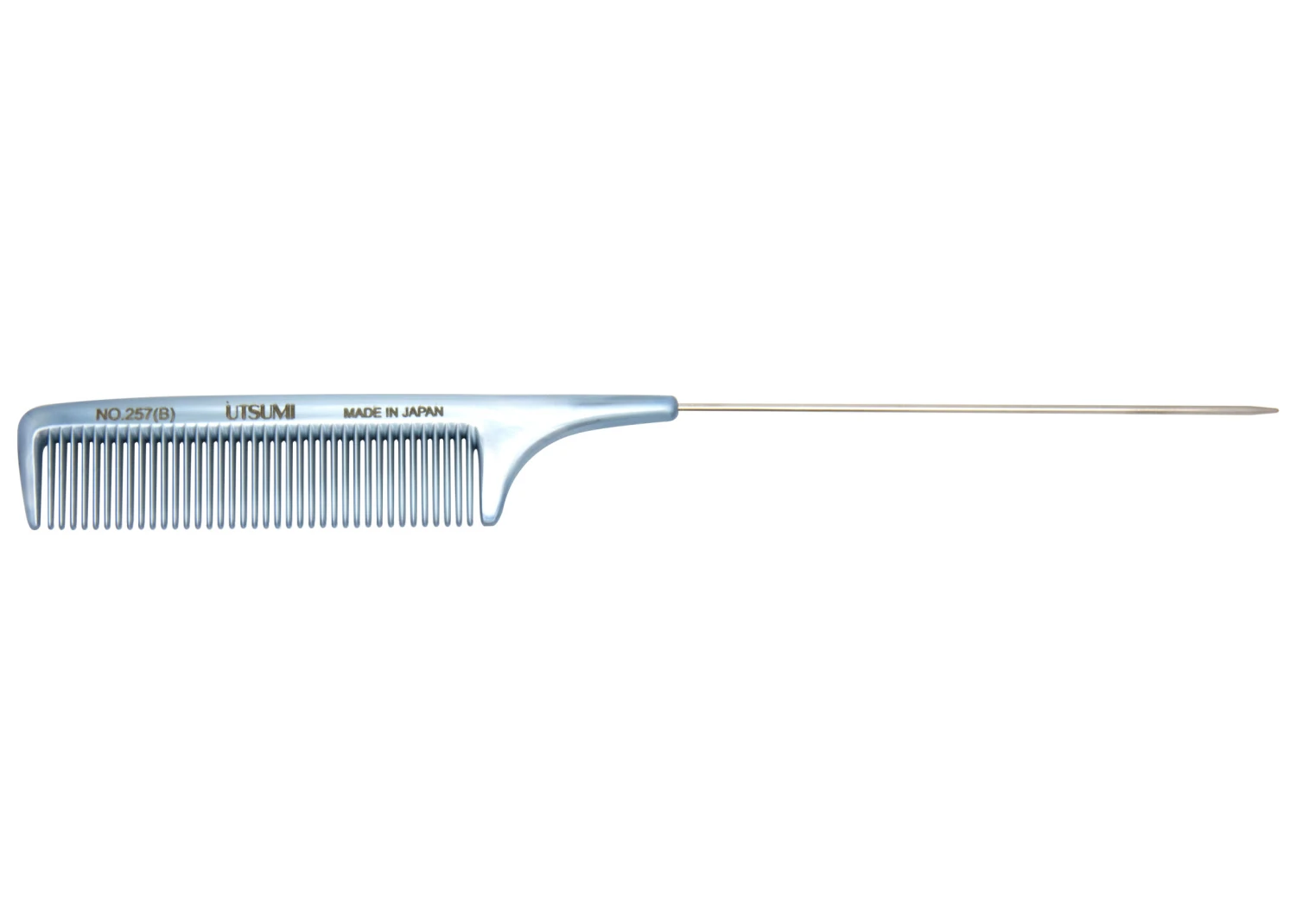 Utsumi Ultem #257B Needle Comb Blue 24,5cm 3 Utsumi Ultem #257B Needle Comb Blue 24,5cm