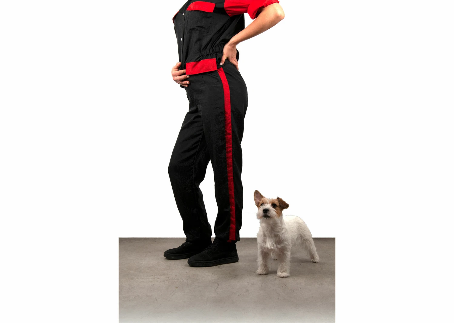 Tikima Galeria Trousers With Elastic L Black/Red Stripe 5 Tikima Galeria Trousers With Elastic L Black/Red Stripe - Image 3