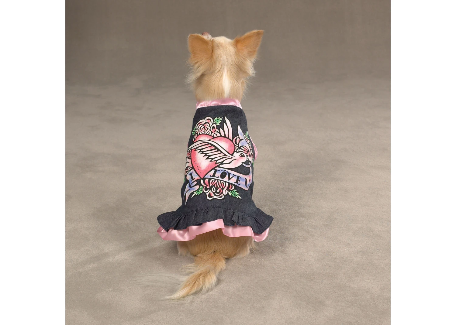 East Side Collection I Love U Denim Dress XXS - 20cm Attire 6 East Side Collection I Love U Denim Dress XXS - 20cm Attire - Image 4