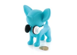 Whaa Whaa Doggybank Chihuahua Goes Music - Money Box Blue
