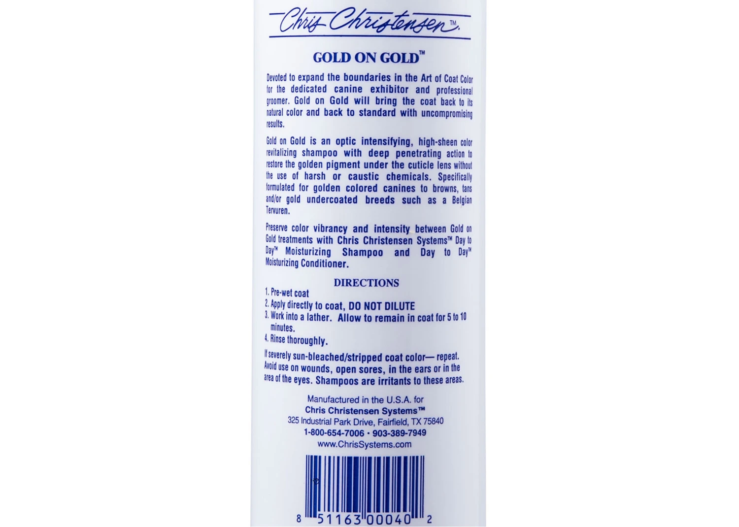Chris Christensen Systems Gold On Gold Shampoo 473 Ml 6 Chris Christensen Systems Gold On Gold Shampoo 473 Ml - Image 4