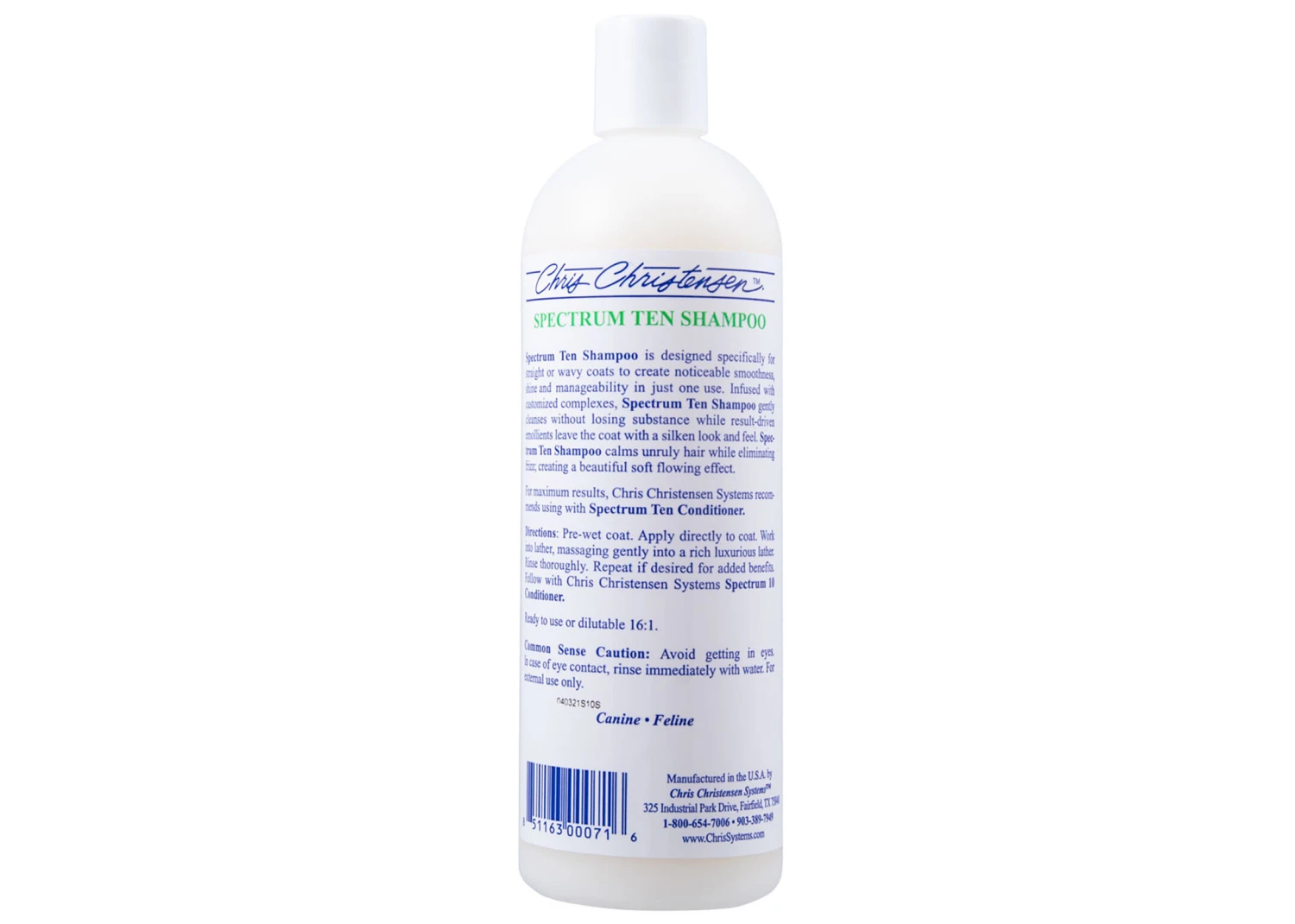 Chris Christensen Systems Spectrum Ten Soft & Smooth Coat Shampoo 473 Ml 4 Chris Christensen Systems Spectrum Ten Soft & Smooth Coat Shampoo 473 Ml - Image 2