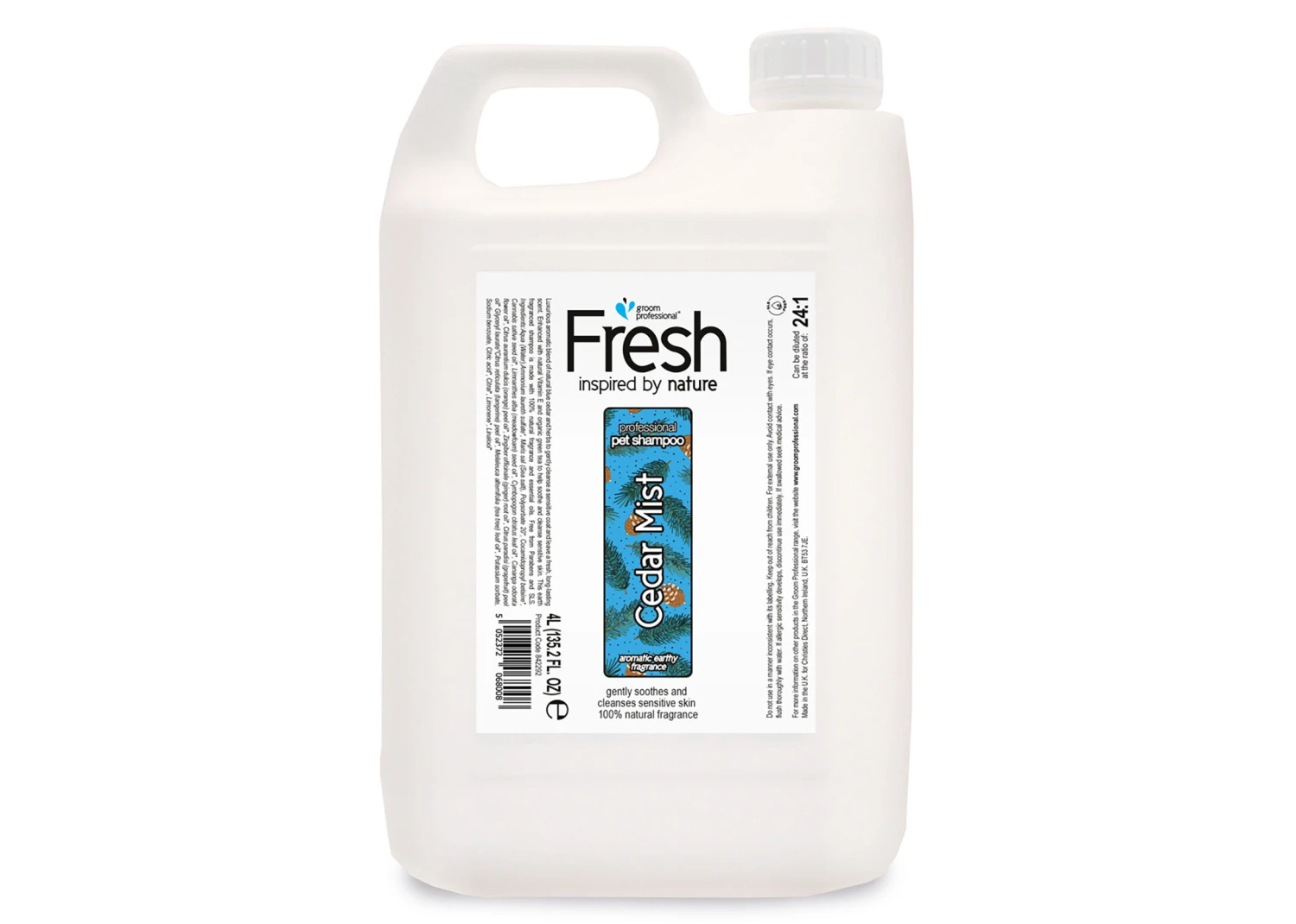 Groom Professional Fresh Cedar Mist Shampoo 4 L 3 Groom Professional Fresh Cedar Mist Shampoo 4 L