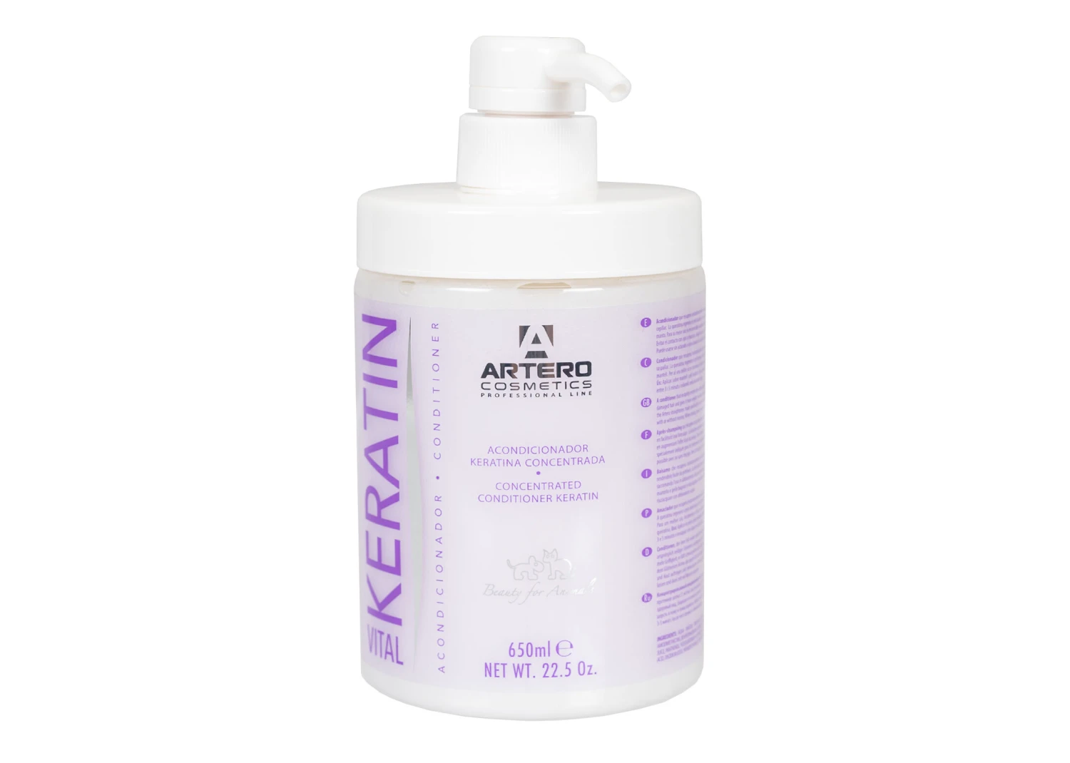 Artero Keratin Vital + Pump 650 Ml Conditioner 3 Artero Keratin Vital + Pump 650 Ml Conditioner