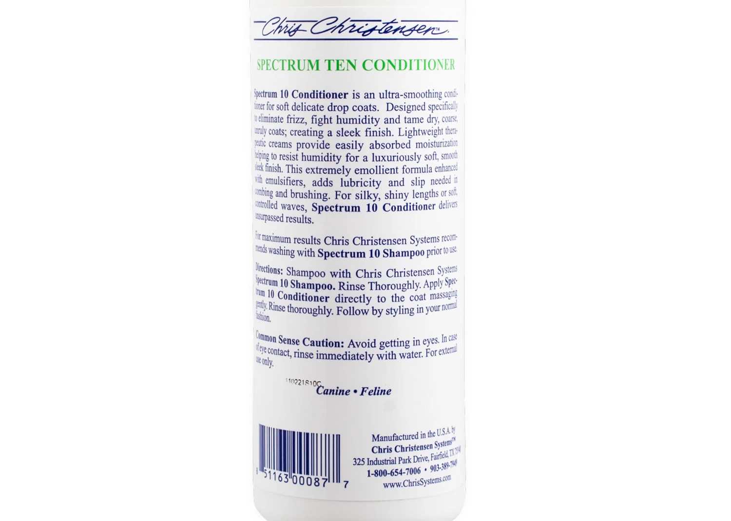 Chris Christensen Systems Spectrum Ten Soft & Smooth Coat 473 Ml Conditioner 6 Chris Christensen Systems Spectrum Ten Soft & Smooth Coat 473 Ml Conditioner - Image 4