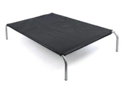 Hi-K9 Raised Bed Grey Frame Mesh Black L