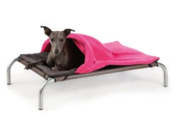 Hi-K9 Snuggle Tunnel For Bed Pink-Grey XL