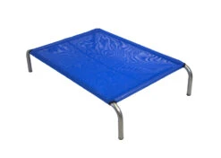 Hi-K9 Raised Bed Grey Frame Mesh Blue XXL