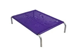 Hi-K9 Raised Bed Grey Frame Mesh Purple XL