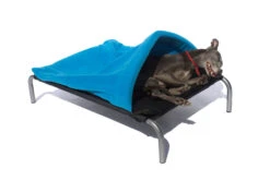 Hi-K9 Snuggle Tunnel For Bed Black-Turquoise XL