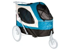 Petstro Spare Cloth For 3-Wheel Large Buggy, Turquoise/Grey