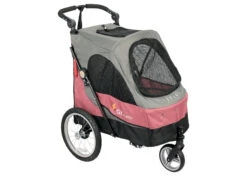 Petstro 3-Wheel Buggy Grey/Pink - M
