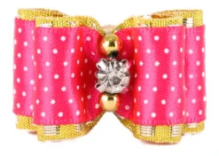 Show Tech Fancy Polka Dot Bows With Elastic 50 Pcs Bows -Pawfect Care Store 65ste662