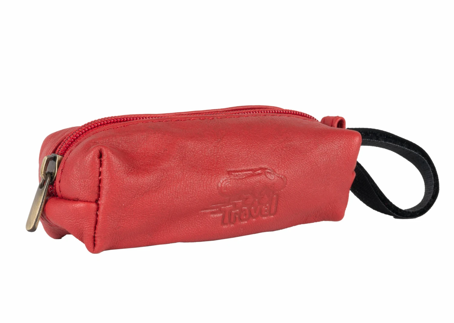 Travel Poop Bag Holder Leather - Red 4 Travel Poop Bag Holder Leather - Red - Image 2