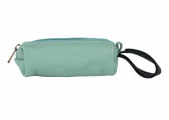 Travel Poop Bag Holder Leather - Mint Green