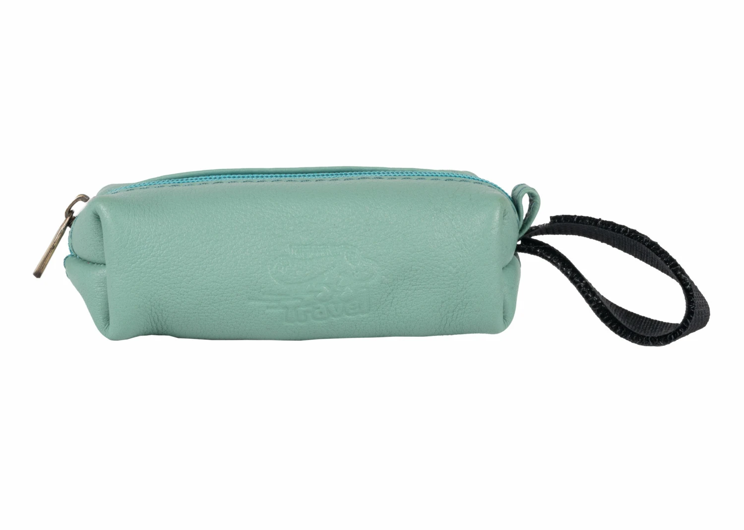 Travel Poop Bag Holder Leather - Mint Green 3 Travel Poop Bag Holder Leather - Mint Green