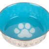 Show Tech Pet Bowl SS/Turquoise With Rubber Base And Pawprint 21,5cm - 1300ml 2 Show Tech Pet Bowl SS/Turquoise With Rubber Base And Pawprint 21,5cm - 1300ml -Pawfect Care Store 68ste113 12x yi8xncasanzhhhy6