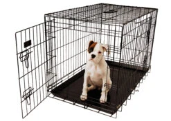 Show Tech American Cage With Plastic Tray Black Size 5 - 124 X 76 X 81 Cm