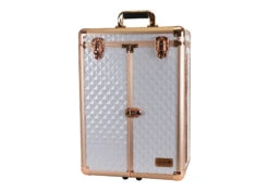 Groom-X Grooming Case Deluxe 2 Wheels And Telescopic Handle Diamond Pattern White -Pawfect Care Store 85grx036 3 piljimizzqumjooz