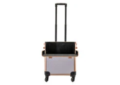 Groom-X Grooming Case XL 2-in-1 4 Wheels And Telescopic Handle Diamond Pattern White -Pawfect Care Store 85grx039 1