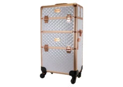 Groom-X Grooming Case XL 2-in-1 4 Wheels And Telescopic Handle Diamond Pattern White -Pawfect Care Store 85grx039 6