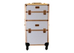 Groom-X Grooming Case XL 2-in-1 4 Wheels And Telescopic Handle Diamond Pattern White -Pawfect Care Store 85grx039 8