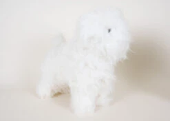 Bichon White Coat For Model Dog (model Dog Not Included)
