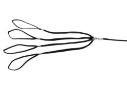 Show Tech Multi Nylon Show Lead 7mm Black For 4 Dogs (max 93cm) Show Collar