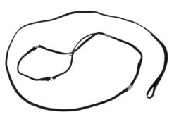 Show Tech Comfort Nylon Show Lead 5mmx98cm Black (max 89cm-Neckpiece 7mmx16cm) Show Collar