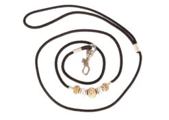 Show Tech Lead 100cm Brown With Swarovski Beads Mixed Colours