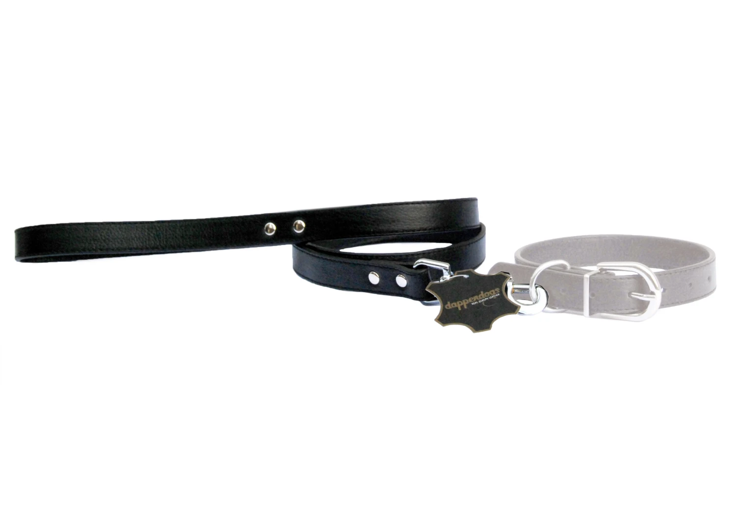 Dapper Dogs Leather Lead Cali 2.5x100cm Black Leather Lead 3 Dapper Dogs Leather Lead Cali 2.5x100cm Black Leather Lead