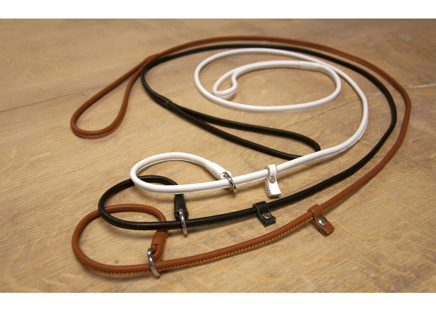 Dapper Dogs Slip Lead Round Cow Leather S 5mm Black Leather Slip Lead 4 Dapper Dogs Slip Lead Round Cow Leather S 5mm Black Leather Slip Lead - Image 2