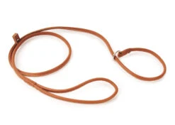 Dapper Dogs Slip Lead Round Cow Leather S 5mm Tan Leather Slip Lead