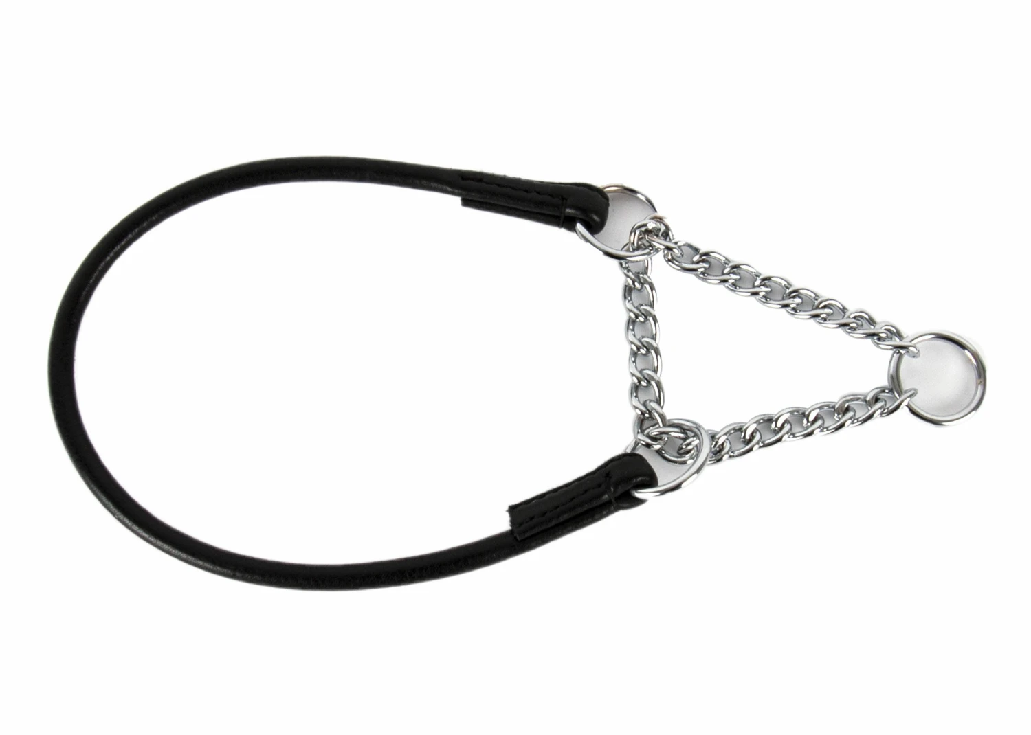 Dapper Dogs Leather Half Check Elk Black 3,5mm (max 20cm) Leather Collar 4 Dapper Dogs Leather Half Check Elk Black 3,5mm (max 20cm) Leather Collar - Image 2